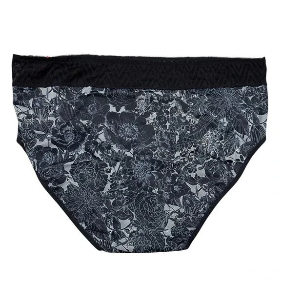 Thinx Hiphugger Leakproof Period Panties Size 4X Black Floral NWT - Picture 2 of 5